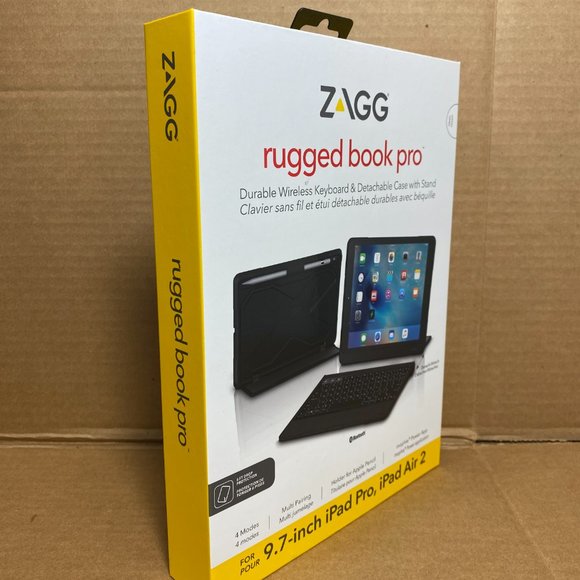 Zagg Rugged Book Pro Wireless Keyboard Case for iPad Pro 9.7 inch - Black - Picture 3 of 5